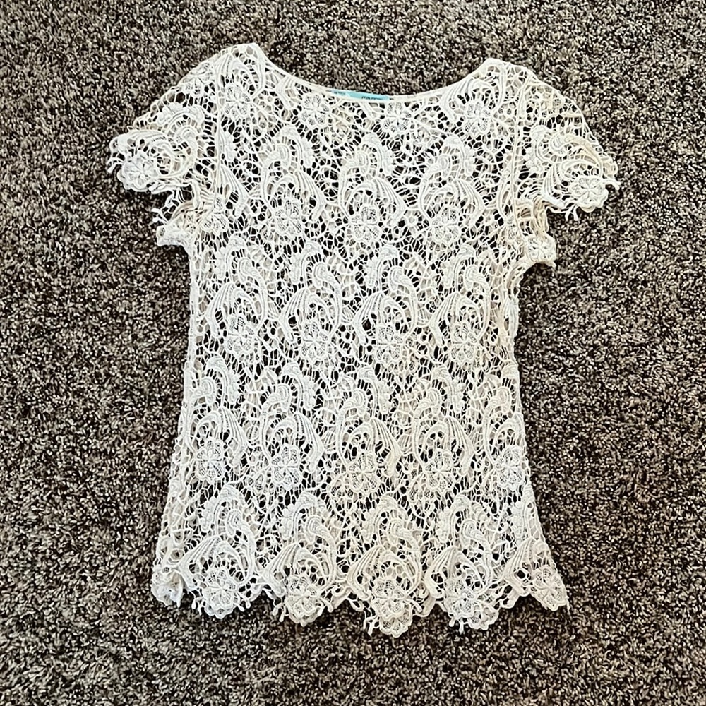 Lace Short Sleeve Shirt